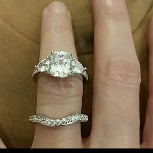 SOLID STERLING 925 SILVER RING SET..NWOT